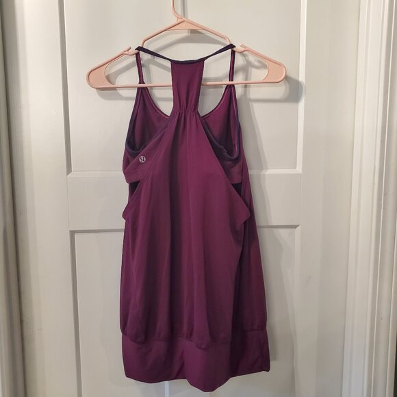 Lululemon No Limits Layered 2 in 1 Purple Tank - Picture 3 of 7